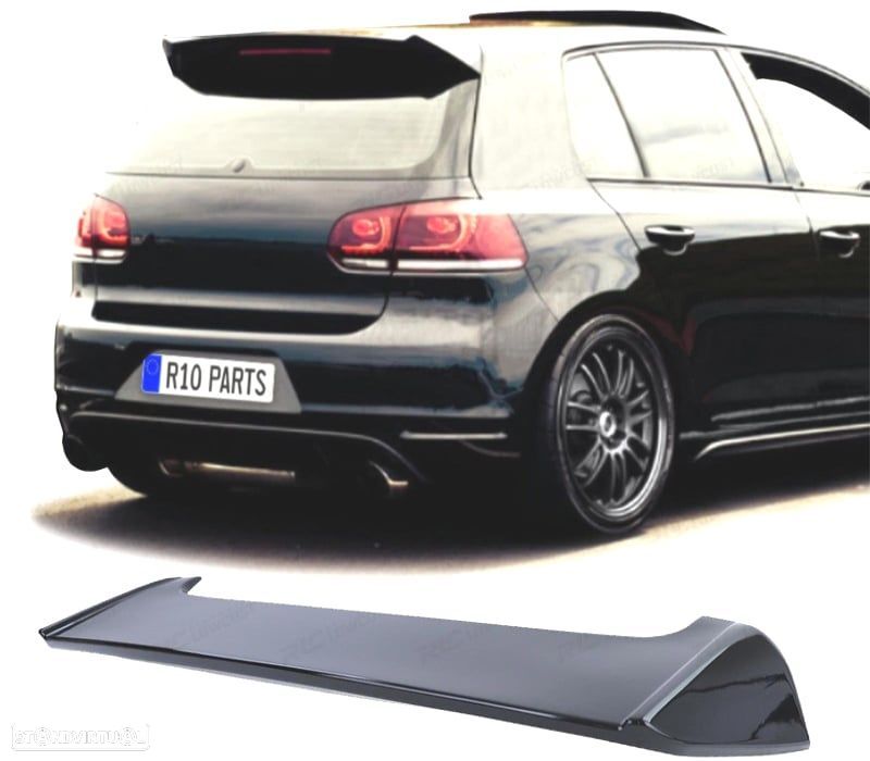 AILERON SPOILER TRASEIRO GOLF 6 GTI LOOK OSIR PRETO BRILHANTE - 1