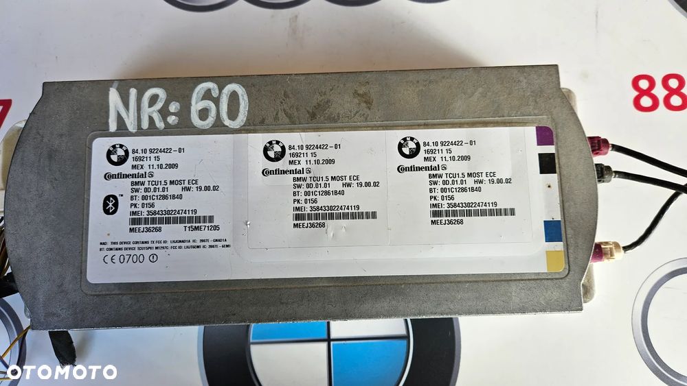 BMW 5 E60 1 E81 E87 3 E90 E92 MODUŁ BLUETOOTH 9224422 - 2