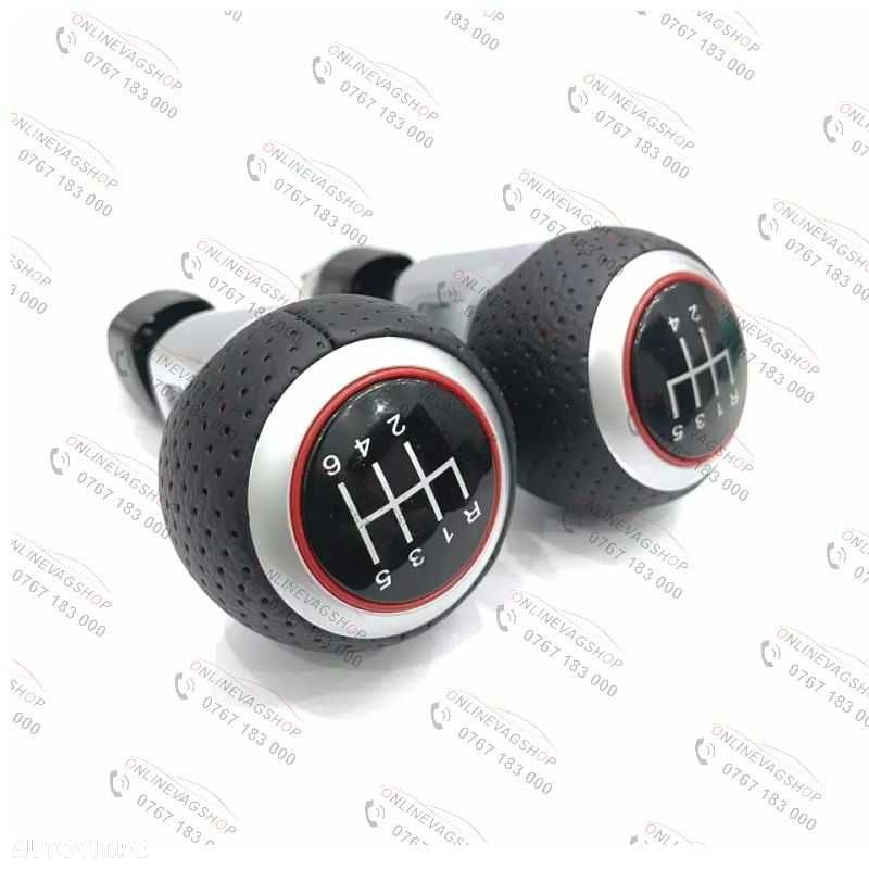 Nuca schimbator S line piele perforata Audi A3,A4 B6,B7,B8,A5,A6,Q5,TT - 6