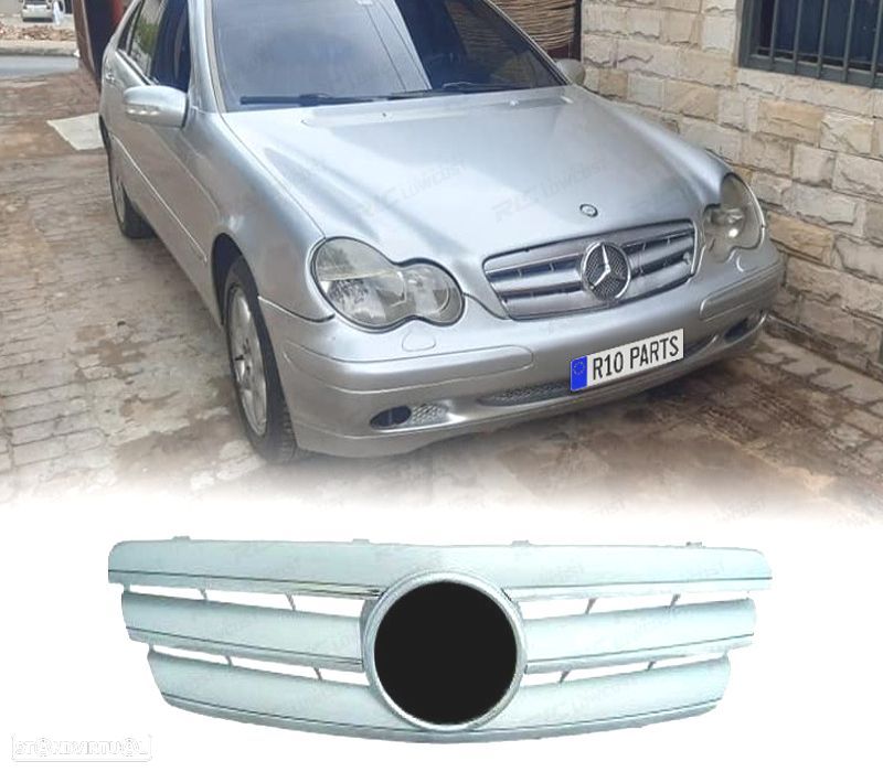 GRELHA FRONTAL CROMADA MERCEDES C W203 00-07 - 2