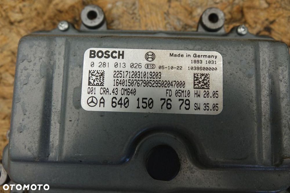 STEROWNIK SILNIKA KOMPUTER ECU MERCEDES W169 A6401507679 - 2