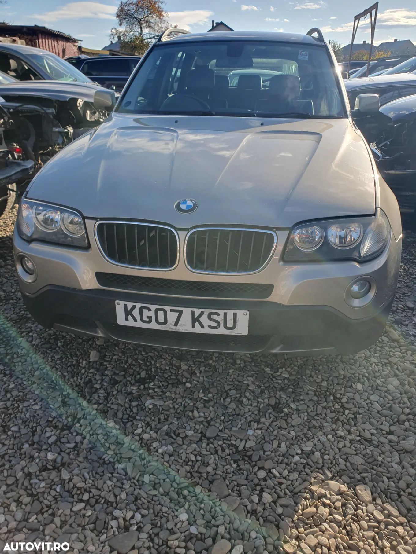 Dezmembrez BMW X3 E83 facelift an 2007 motor 2.0 tdi 110 kw 150 cp tip 204D4 M47 interior complet din piele scaune fata bancheta spate ansamblu cui carlig remorcare bara fata spate stop stopuri led airbag volan  oglinda oglinzi portiera stanga dreapta - 1