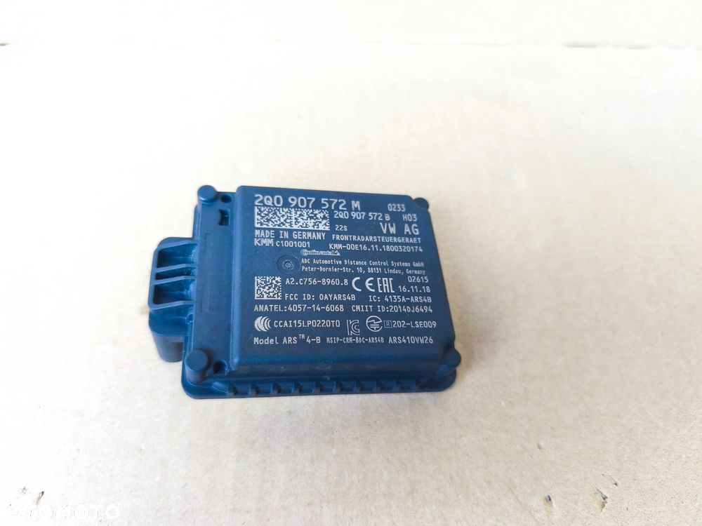 AUDI VW SEAT SKODA radar ACC distronic sensor 2Q0.907.572M idealny - 1