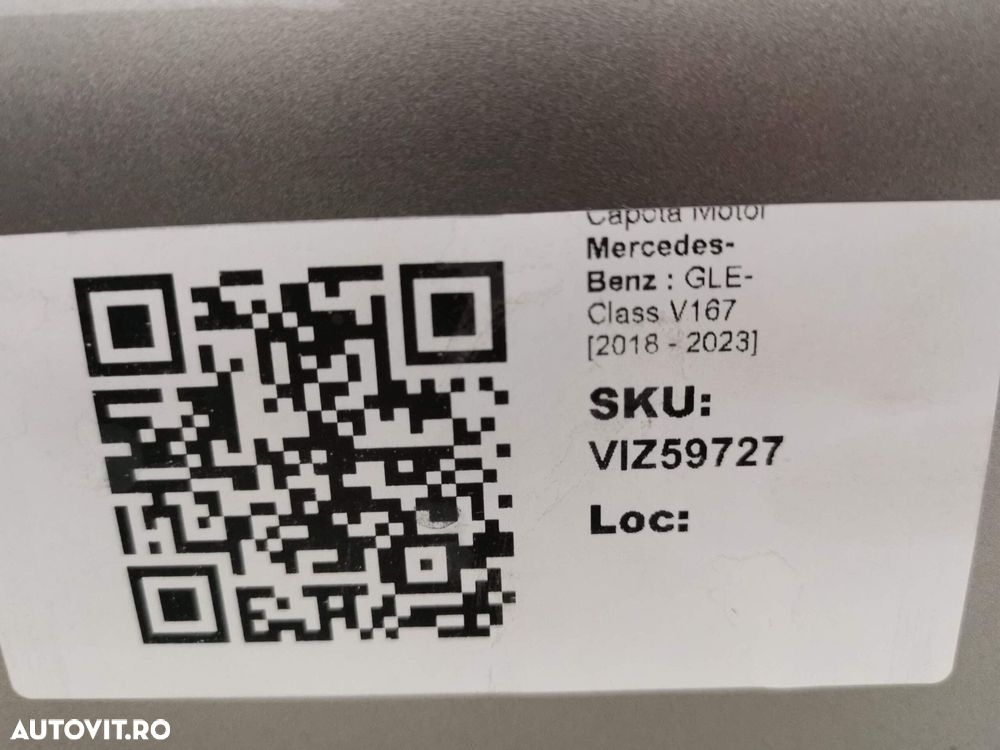 Capota Motor Mercedes-Benz  GLE-Class V167 2018 2019 2020 2021 2022 20 - 8