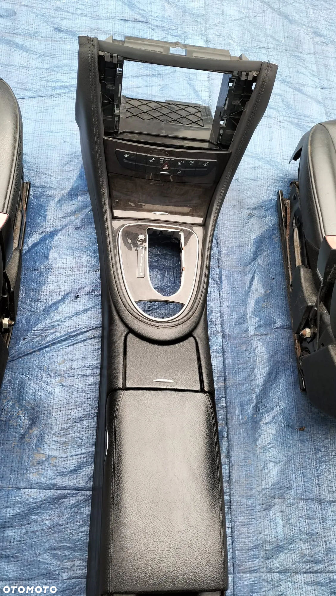 TAPICERKA WNĘTRZE SKÓRA KOMPLET FOTELE KANAPA FOTEL LEWY PRAWY PODGRZEWANY GRZANY TUNEL ŚRODKOWY PODŁOKIETNIK CZARNY DREWNO DEKORY MERCEDES CLS W219 C219 - 16