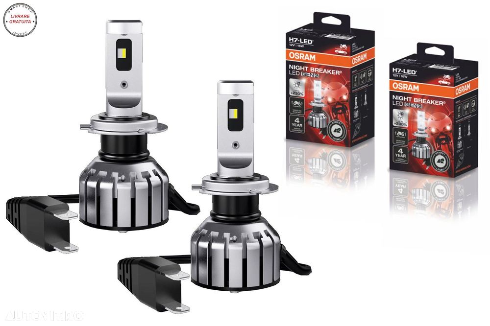 OSRAM NIGHT BREAKER H7 LED PRO GEN2 64210DWNBG2 Set 2 Becuri Auto Moto Omologare R- livrare gratuita - 1