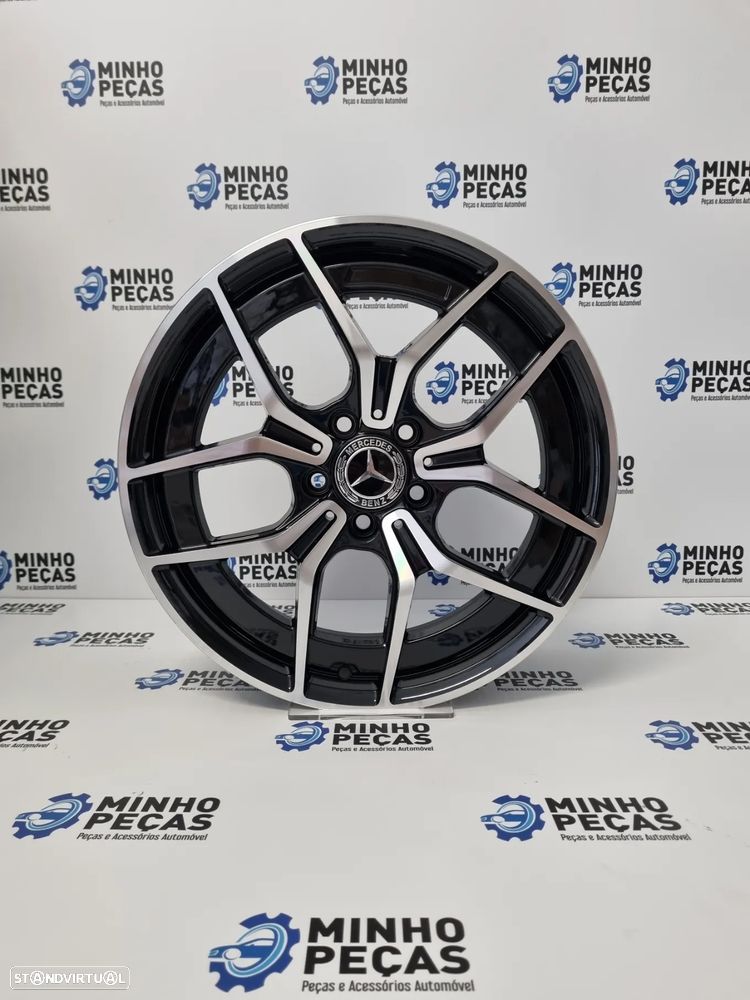 Jantes Mercedes Novo Class C e E AMG em 18 Preto Polido - 8