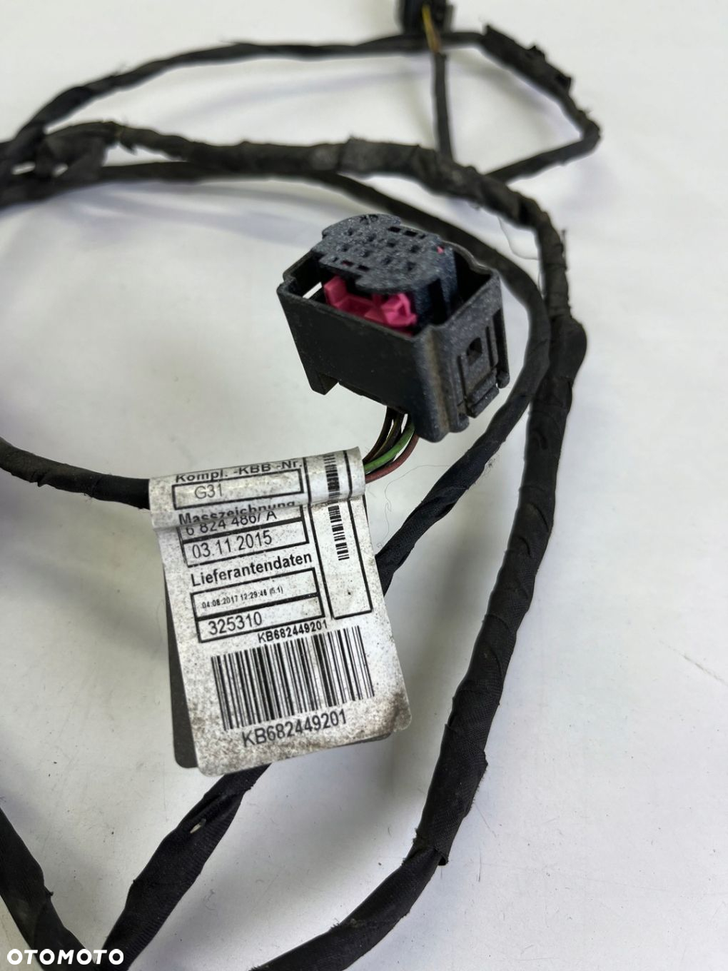 BMW G31 TYLNA WIĄZKA INSTALACJA PDC CZUJNIKOW PARKOWANIA 6824486 6824492 - 6