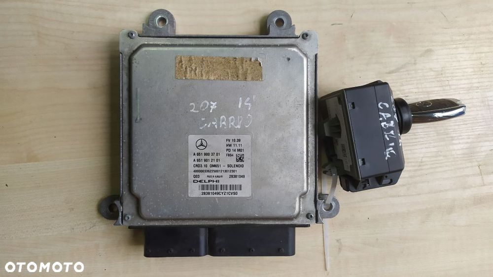Mercedes E C Gla Glc a B Vito  2,2 cdi sterownik silnika komputer om 651 stacyjka kluczyk zestaw - 1