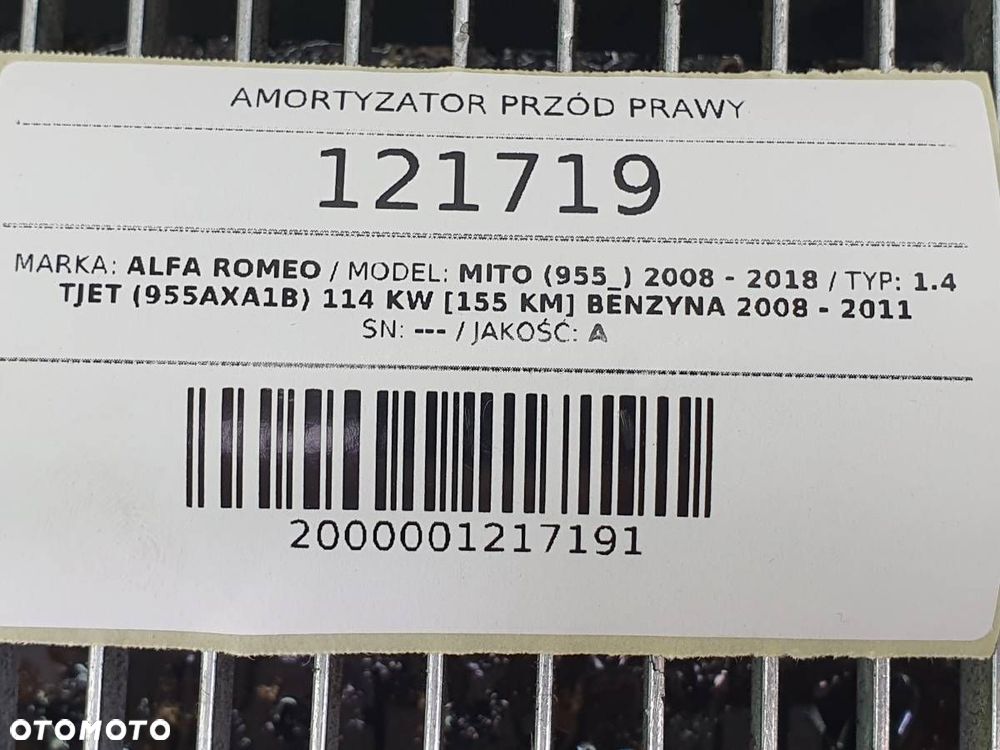 AMORTYZATOR MCPHERSON PRZÓD PRAWY ZACISK BREMBO ALFA ROMEO MITO 1.4 TJET - 9