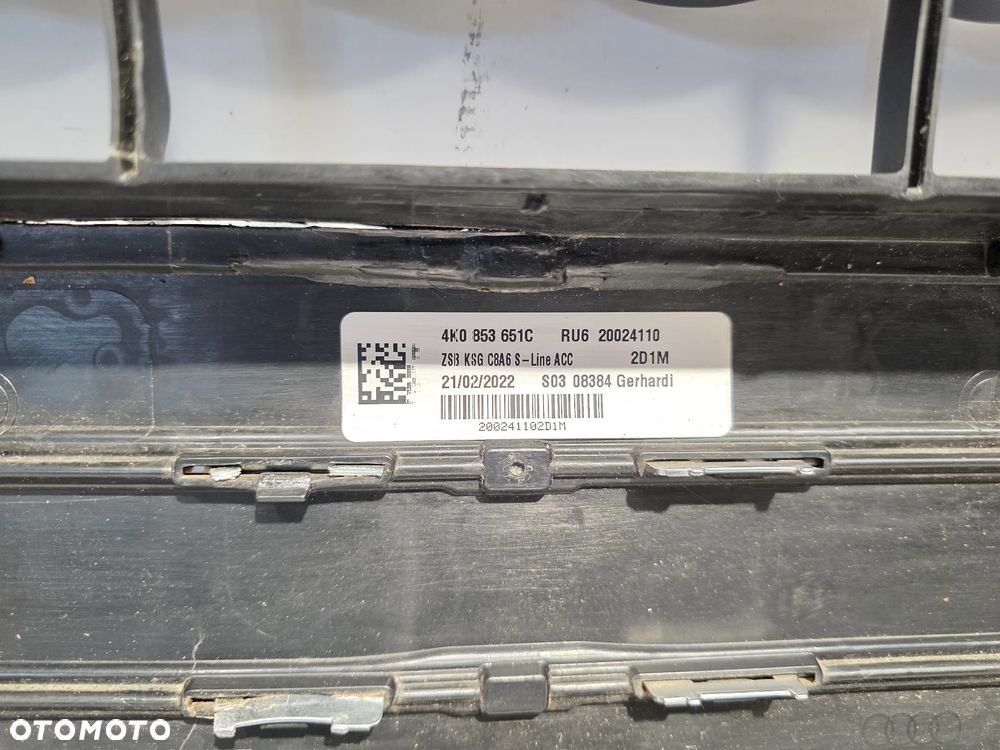 AUDI A6 C8 4K0 S-LINE ŁADNY ZDERZAK PRZEDNI PRZÓD NA SPRYSKI + 6xPDC ORAZ GRILL / ATRAPA NR 4K0807437C / 4K0807437D + 4K0853651C NR AUKCJI NZ2243 - 36