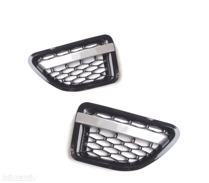 GRELHAS LATERAIS RANGE ROVER SPORT 06-09 LOOK AUTOBIOGRAPHY PIANO BLACK EDITION - 1