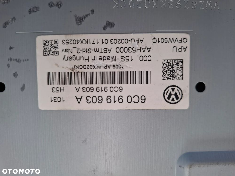 Volkswagen polo 6R radio Nawigacja 6C0919603A - 3