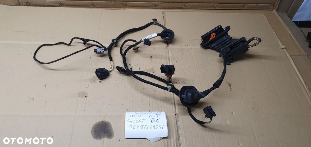 Wiązka instalacja drzwi lewy tył Keyless Go VW Passat B6 3C4971693QF - 1