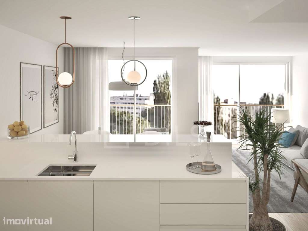 Apartamento T1 novo com varanda e garagem em Matosinhos - Grande imagem: 2/38