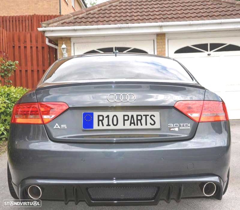 DIFUSOR TRASEIRO AUDI A5 COUPE CABRIO 07-11 LOOK RS5 - 3