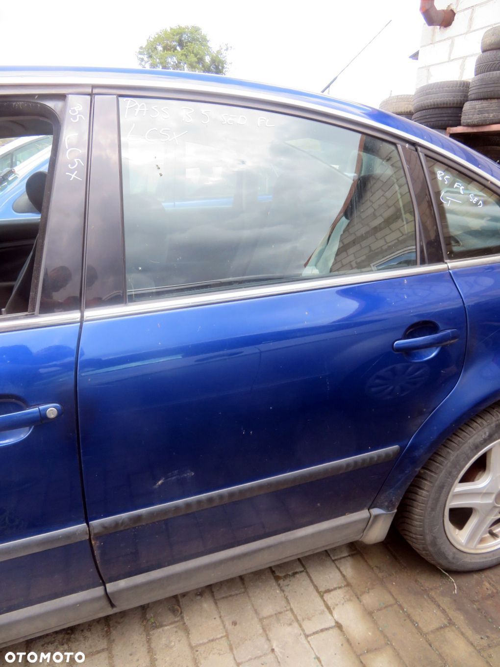 DRZWI TYLNE LEWE PASSAT B5 LIFT SEDAN LC5X  NIEBIESKI VOLKSWAGEN 2001-2005 - 1