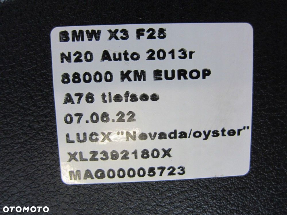 BMW F25 X3 BOCZEK TYLNY LEWY PRAWY TYŁ OYSTER - 5