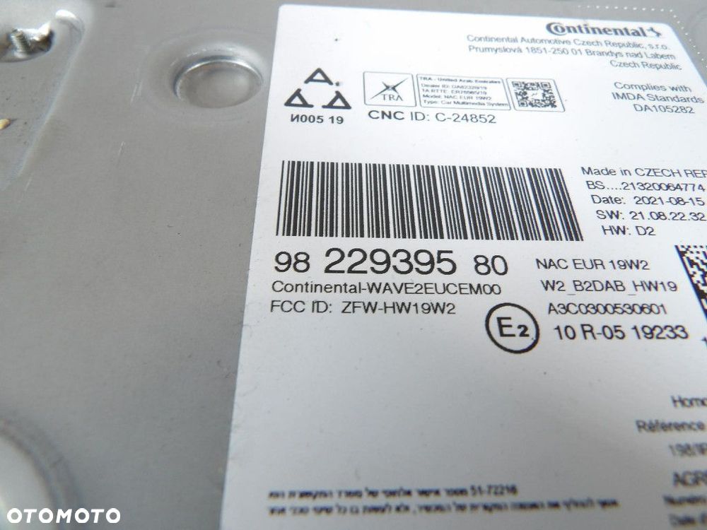 CITROEN C3 III LIFT RADIO 9822939580 - 3