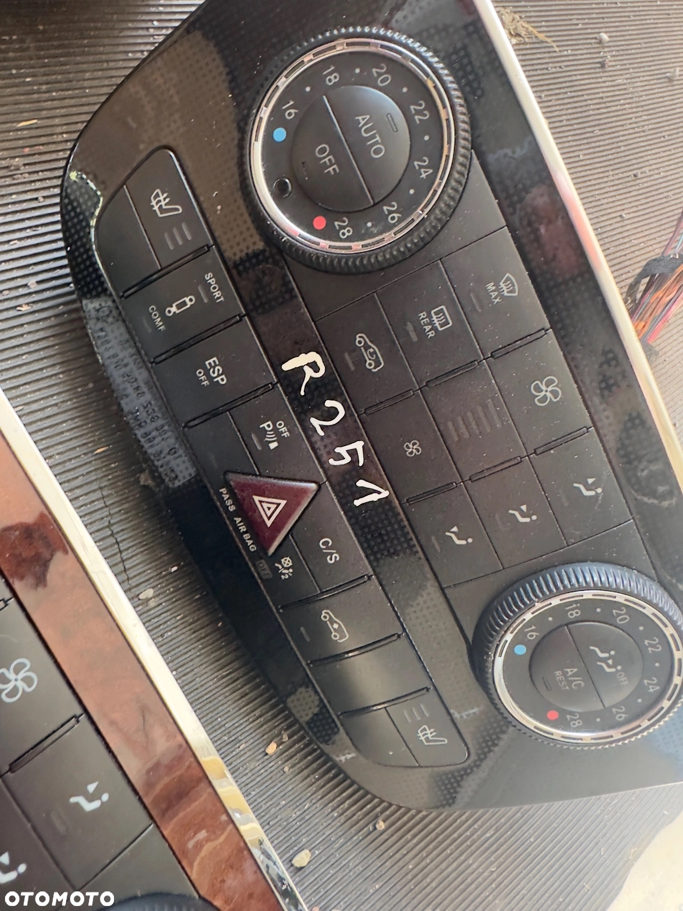 MERCEDES ML GL 164 r 251 panel klimatyzacji drewno   dekor - 8