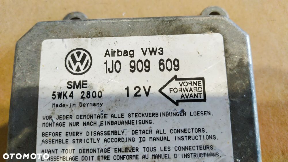 AIRBAG STEROWNIK SENSOR 1J0 909 609 VW GOLF IV - 2