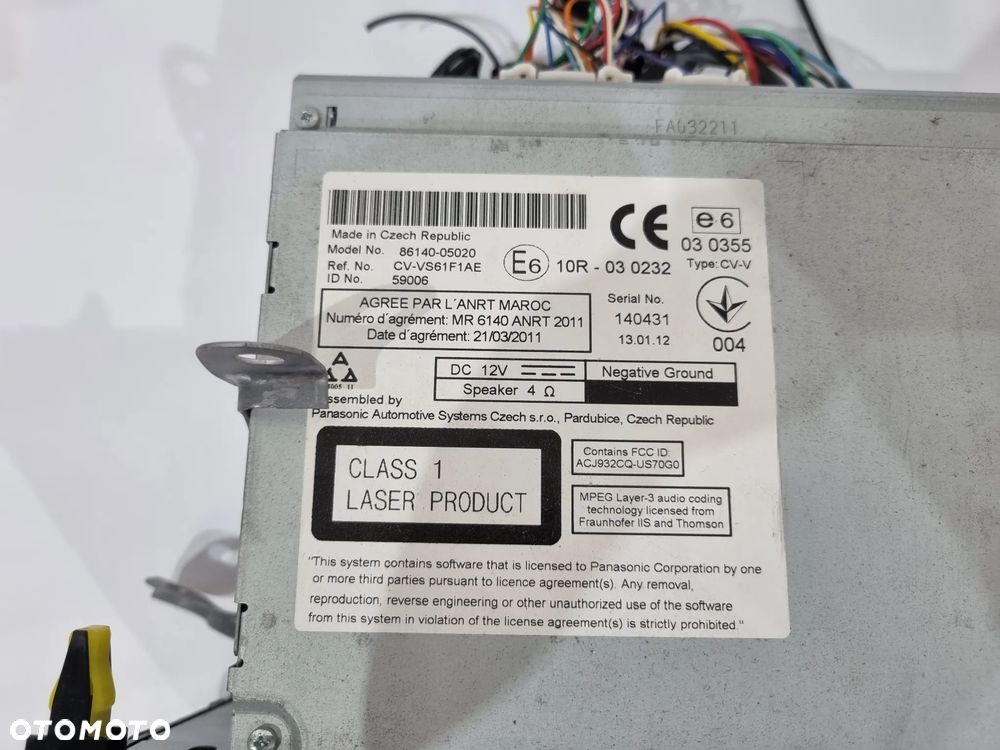 TOYOTA AVENSIS T27 RADIO NAWIGACJA 86140-05020 - 5