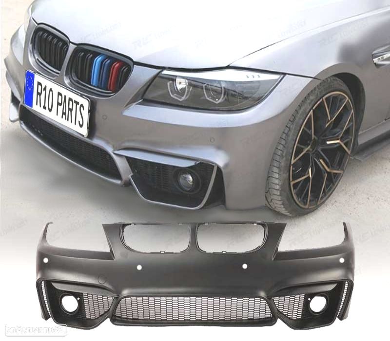 PARA-CHOQUES FRONTAL BMW E90 E91 08-12 LOOK M4 PDC GRELHAS NEVOEIRO - 1