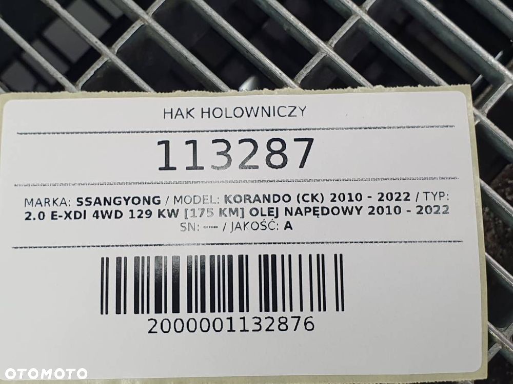 HAK HOLOWNICZY BELKA SSANGYONG KORANDO III KOMPLET - 10