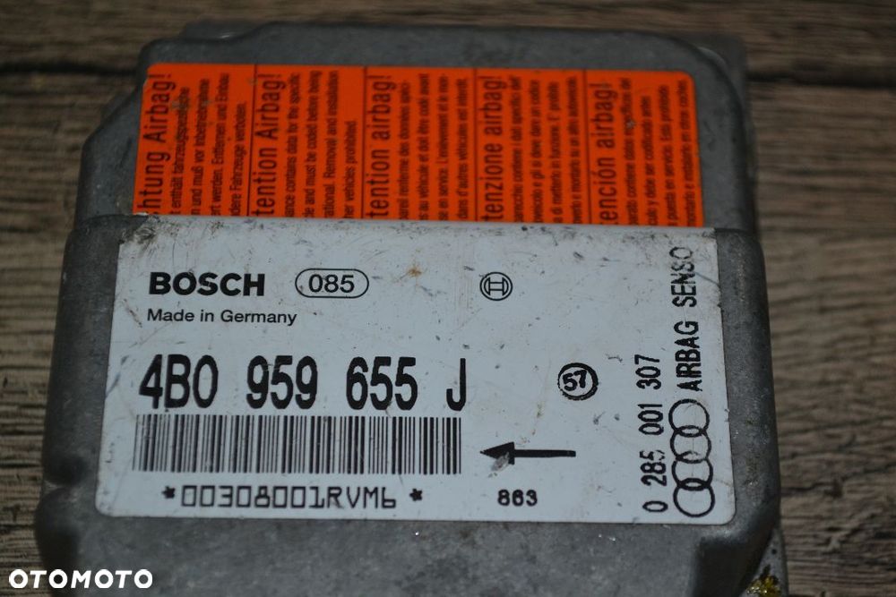 AUDI A6 C5 SENSOR STEROWNIK PODUSZEK AIRBAG 4B0959655J - 2
