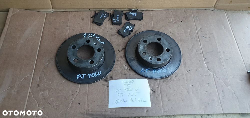 Tarcze klocki hamulcowe tył tylne 230mm VW Polo V 6R 1.4 - 5