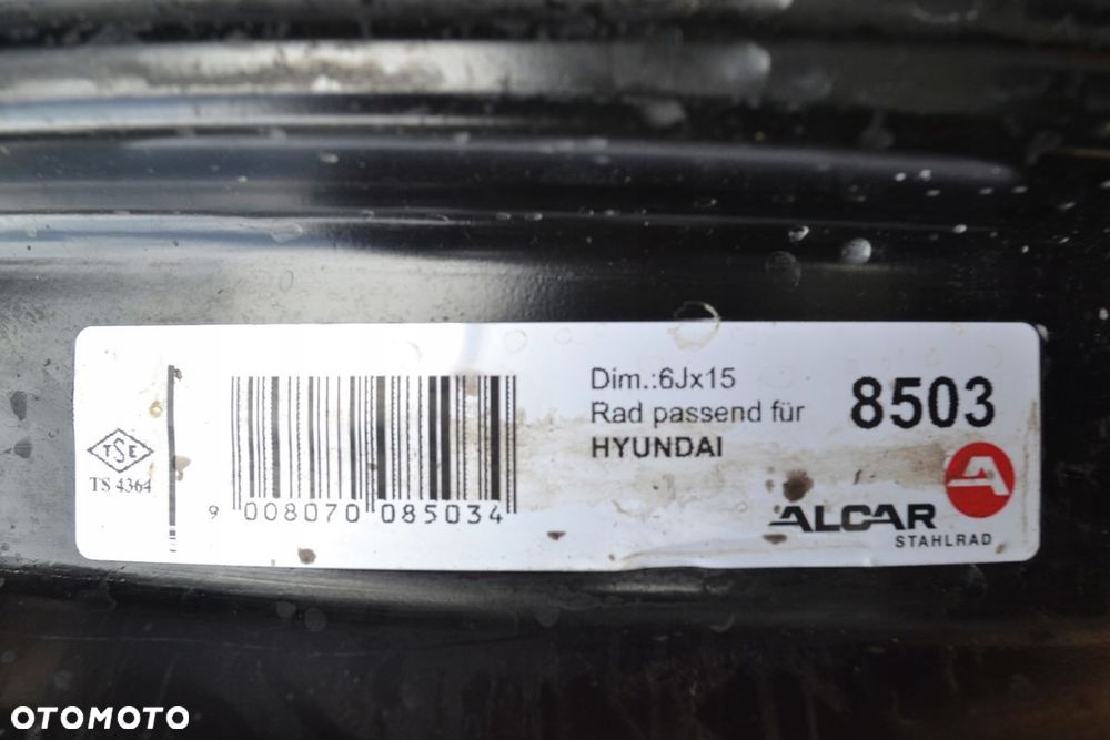 FELGA STALOWA KIA HYUNDAI 5x114,3 6J15 ET 48 x1szt F-544 - 8