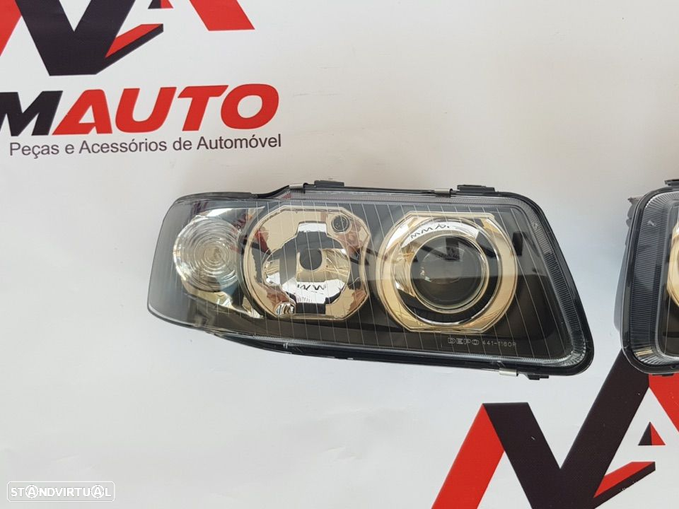 Faróis Audi A3 8L Restyling Fundo Preto - 4