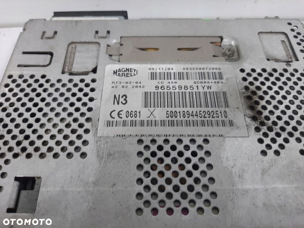 PEUGEOT 407 SW 3.0 V6 24V 05R RADIO CD FABRYCZNE 96559851YW - 3