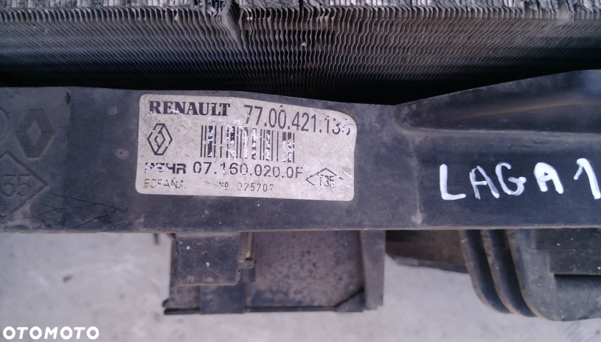 renault laguna 1 ph1 fl chłodnica wody chłodnica klimatyzacji oem - 3