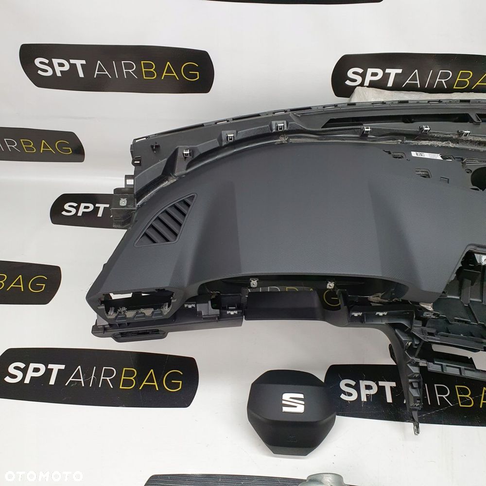 SEAT LEON IV LEON 4 DESKA ROZDZIELCZA KONSOLA KOKPIT PULPIT PODUSZKI AIRBAG AIR BAG PASY KIT SET - 2