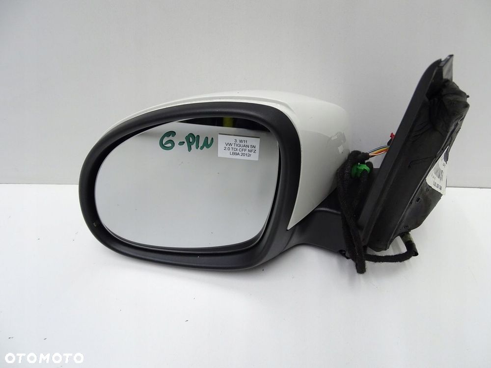 LUSTERKO ZEWNĘTRZNE LEWE PRZÓD VW TIGUAN 5N LB9A 6 PIN 11-16R - 1