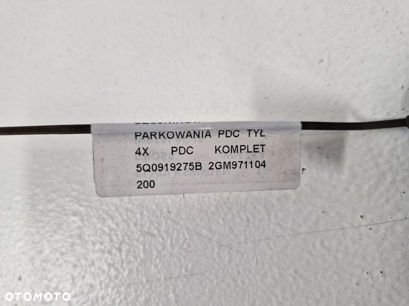 vw t-cross wiązka instalacja 4x czujniki parkowania pdc tył 5q0919275b 2gm971104 - 7