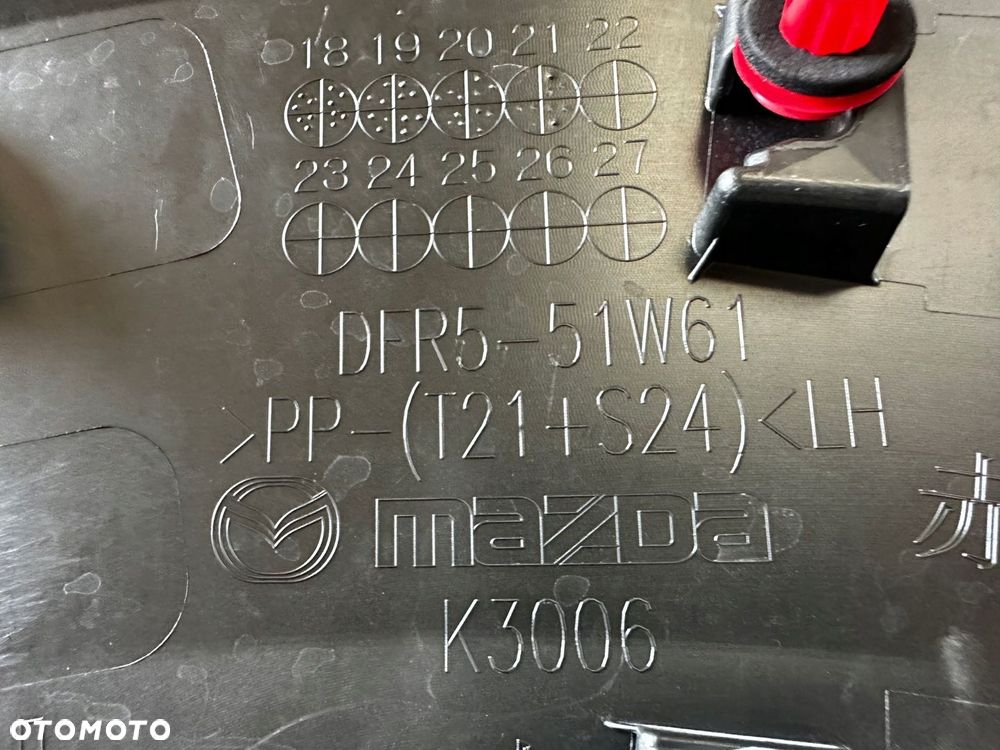 MAZDA CX-30 21R LISTWA BŁOTNIKA LEWA TYŁ TYLNA TYLNIA NAKŁADKA DFR5-51W61 - 5