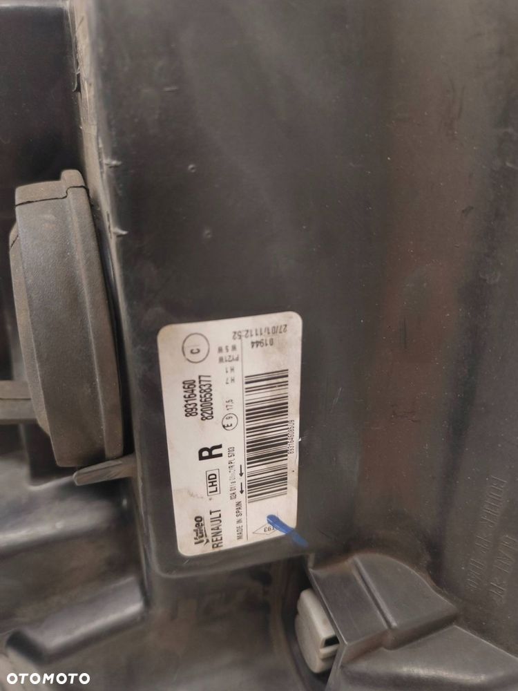 renault modus 2012 lampa zw prawy przód 89316460 - 8