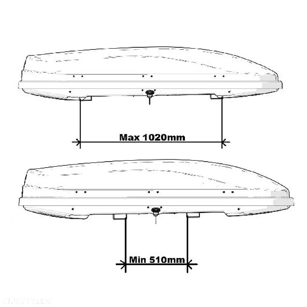 Cutie portbagaj, Aleo, Magic 400, Negru, Dual side, Noua_Pret Importator, emitem Factura si Garantie - 4