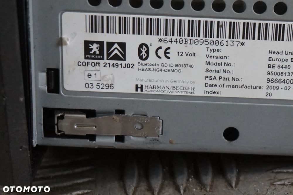 RADIO NAWIGACJA FABRYCZNA 308 I T7 SW 1616964280 96664004XH PEUGEOT 2007-2011 - 7