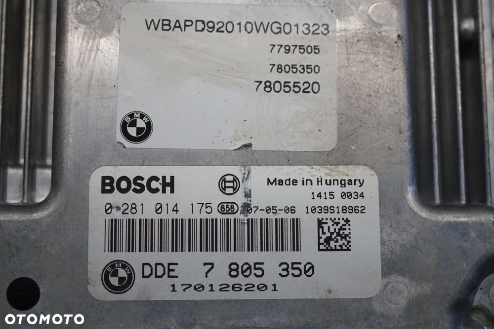 ZESTAW STARTOWY ODPALENIA X3 E83 I LIFT 3.0 D 7805350 0281014175 BMW 2006-2010 - 6