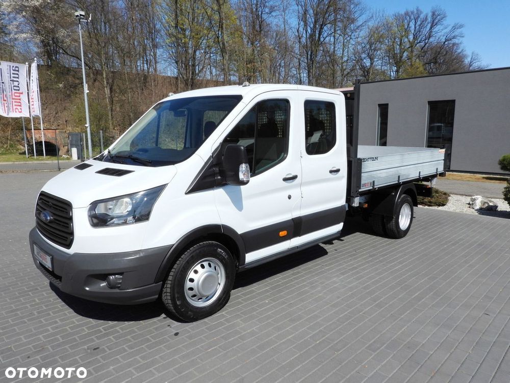 Ford TRANSIT WYWROTKA TROJSTRONNA PODWÓJNA KABINA DOKA 7 MIEJSC TEMPOMAT BLIŹNIACZE KOŁA KLIMATYZACJA  130KM - 7