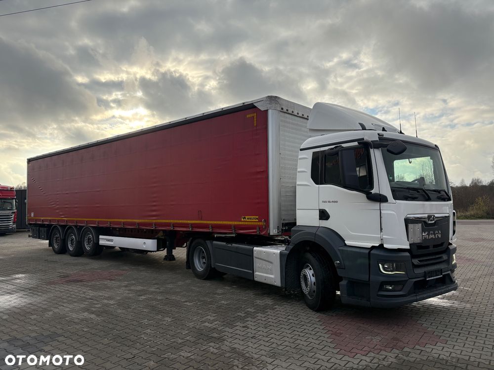 MAN TGS 18.400 / NOWY MODEL / ZESTAW / Z NACZEPĄ DWU OSIOWĄ / WIELTON NS-2 / SERWISOWANY / DO NAUKI JAZDY / AUTO-SZKOŁA / 360 / 500 - 22