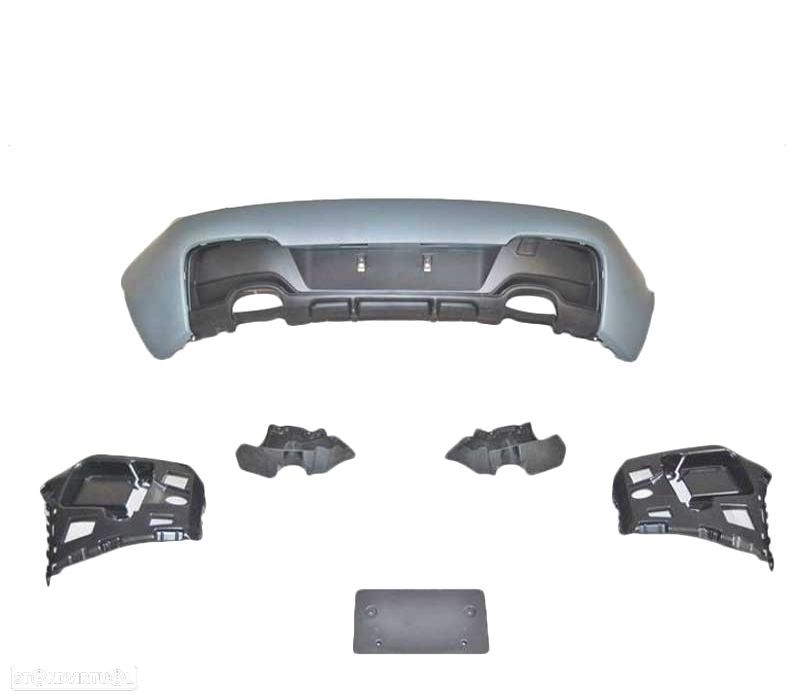 PARA-CHOQUES TRASEIRO BMW F20 F21 11-15 LOOK M PERFORMANCE PDC DUPLA SAÍDA ABS - 2
