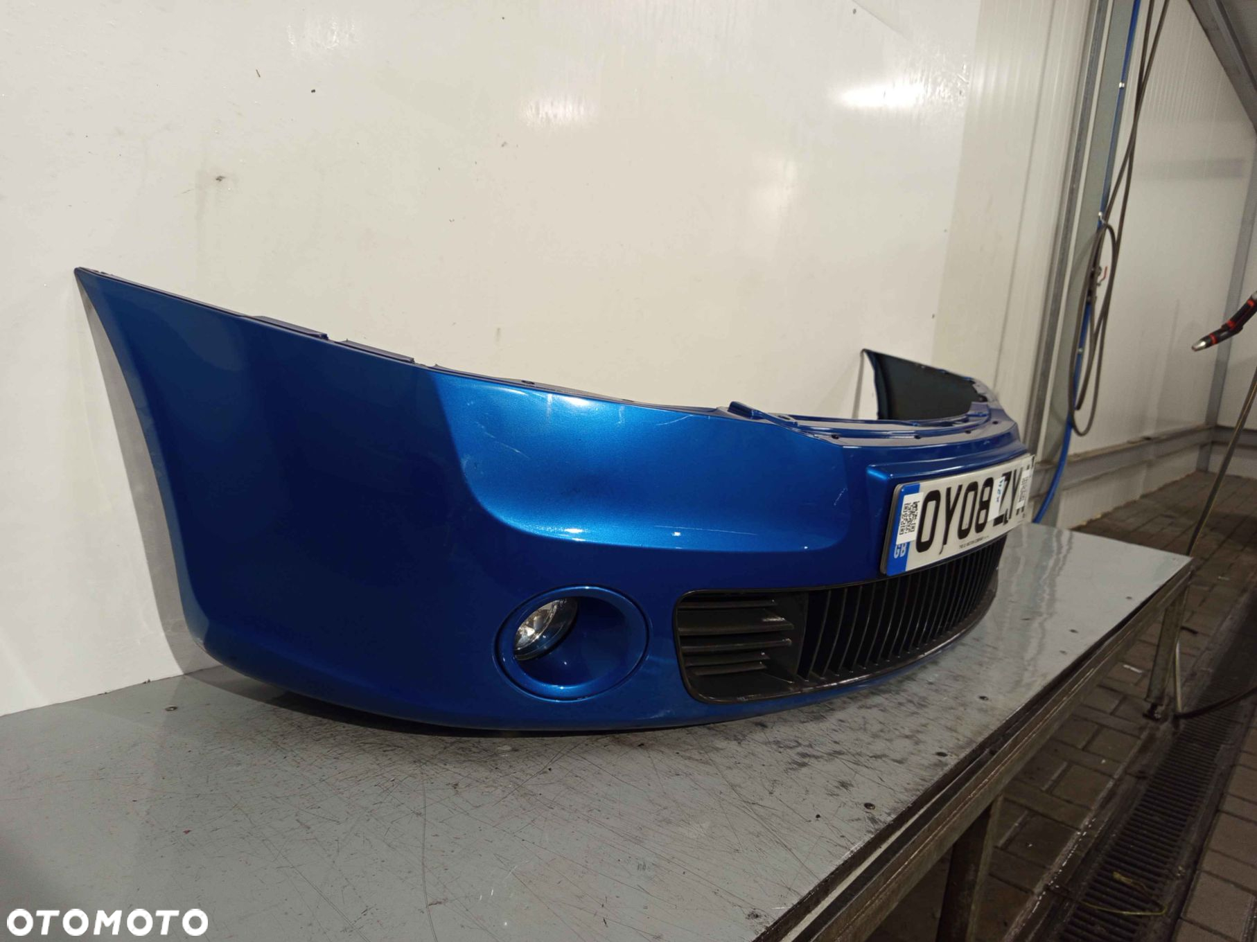 + ZDERZAK PRZEDNI PRZÓD SKODA OCTAVIA II 2 RS LF5W NIEBIESKI HALOGENY - 2