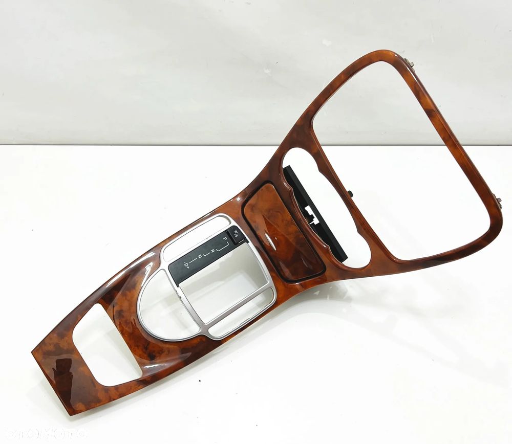 Ramka konsola środkowa popielniczka drewno dekor stan BDB OE Mercedes SL R230 W230 - 3