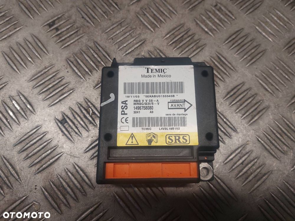 MODUŁ SENSOR STEROWNIK PODUSZEK AIRBAG PEUGEOT 807 I 1496758080 - 1