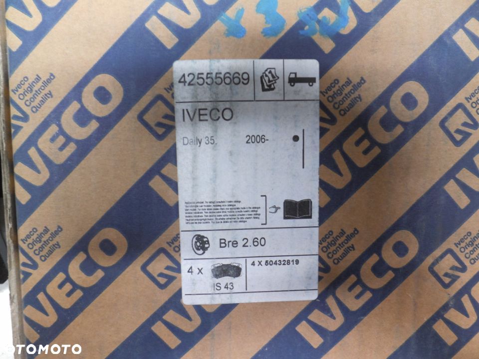 IVECO DAILY  42555669 KLOCKI HAMULCOWE PRZEDNIE POSIADAM 3 KOMPLETY O TAKIM OZNACZENIU ORYGINAŁ - 2