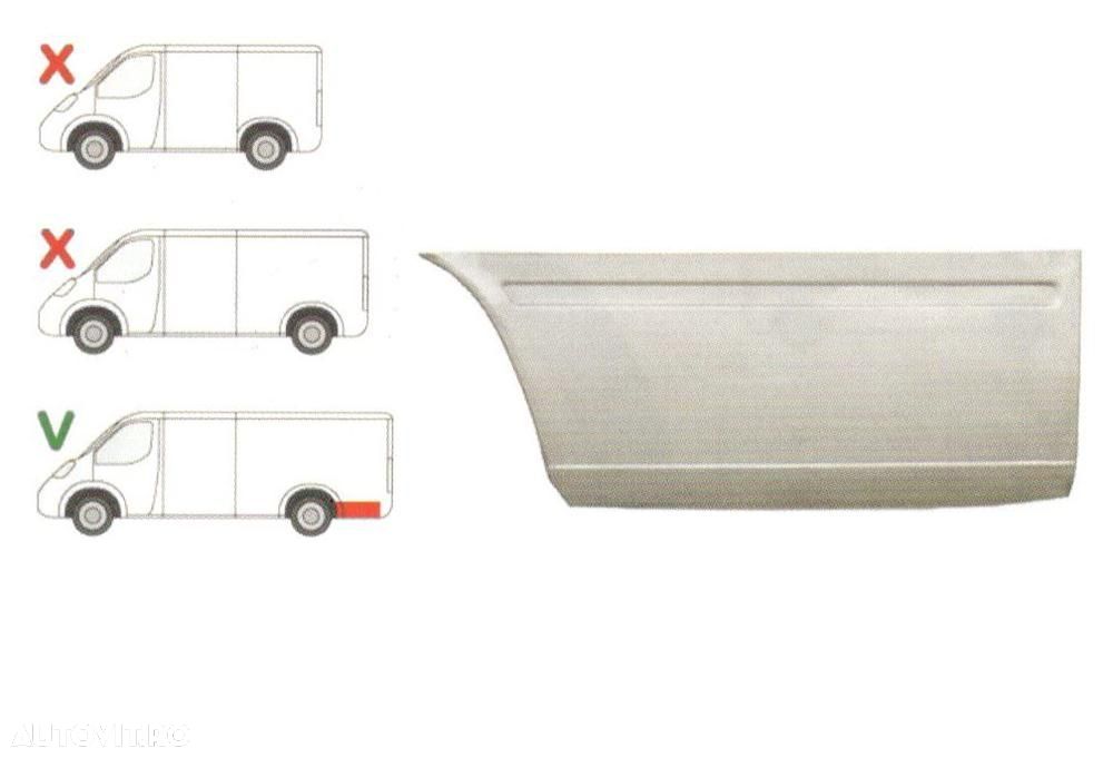 Segment reparatie aripa spate Mercedes Sprinter 1995-2007, Lt 1995-2006 Partea Dreapta, Spate, baza roti : 4025 mm, lungime 1185 mm, inaltime 500 mm, in spatele rotii - 1